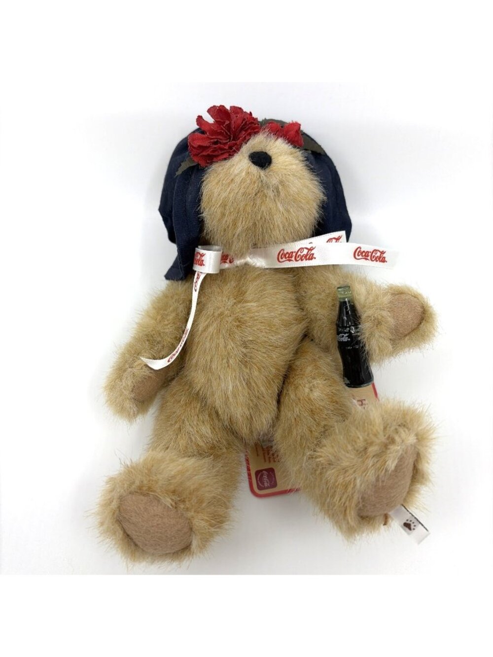 Vintage Coca Cola Boyds Bear Plush Tami 7.5” Sitting Bear w/ Bottle NOS